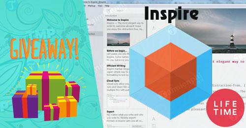 (Giveaway) Bản quyền miễn phí Inspire, hỗ trợ soạn thảo, viết lách