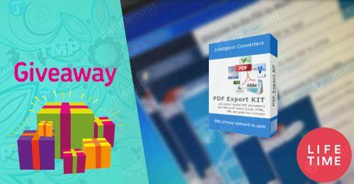 (Giveaway) Bản quyền miễn phí PDF Export Kit, chuyển đổi PDF sang Excel, Word