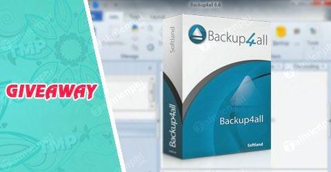 (Giveaway) Bản quyền miễn phí Backup4all Standard 6, phần mềm sao lưu dữ liệu từ ngày 27/4