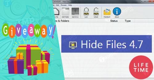 Giveaway: Bản Quyền Miễn Phí VOVSoft Hide Files - Giấu Tập Tin và Thư Mục Hiệu Quả