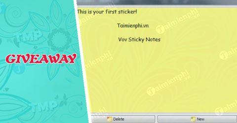 (Giveaway) Nhận Ngay Bản Quyền Miễn Phí Vov Sticky Notes - Ứng Dụng Ghi Chú Tiện Ích