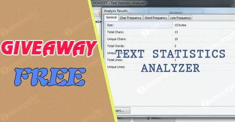 (Giveaway) Bản quyền miễn phí Text Statistics Analyzer